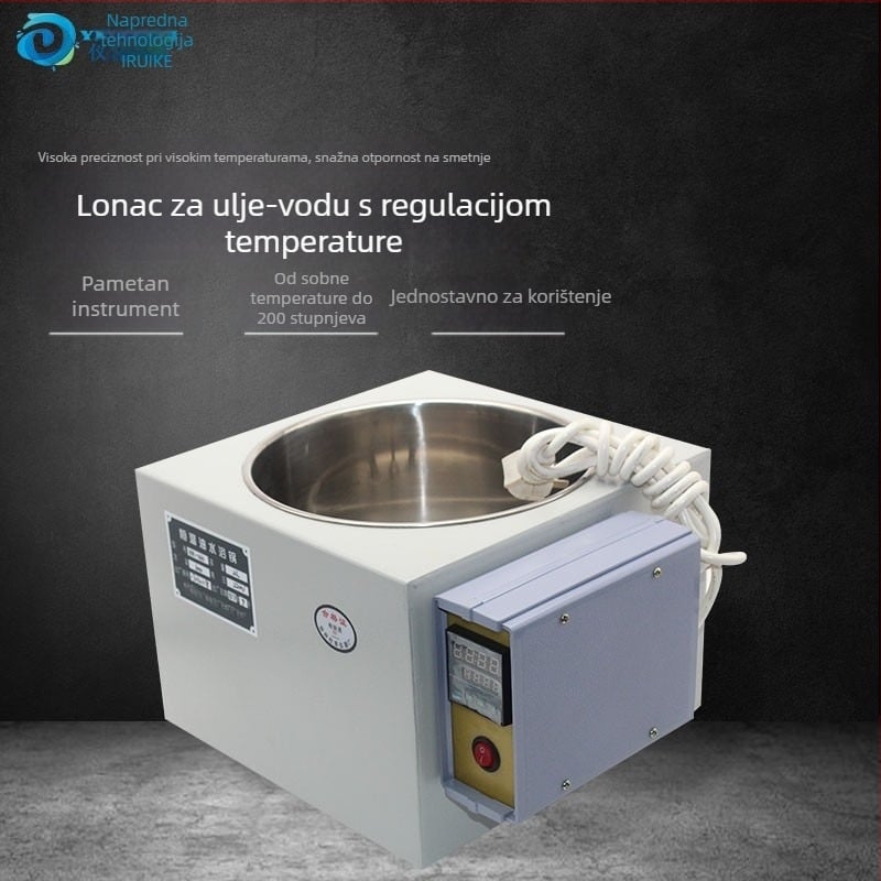Laboratorijska uljno-vodna kupelj sa digitalnim zaslonom, model HH-WO, raspon temperature do 300°C, ±1°C stabilnost, nehrđajući čelik