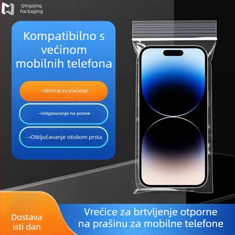 Debela prozirna vrećica za samouzavaranje za skladištenje, vodootporna i prašinu otporna, jednokratna zatvaračka vrećica