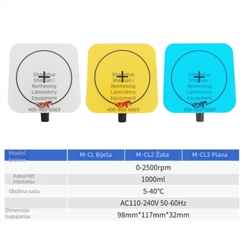 RH mini magnetski miješalica s grijanjem, digitalni displej, 0-2500 rpm, 1000 ml, 220 V