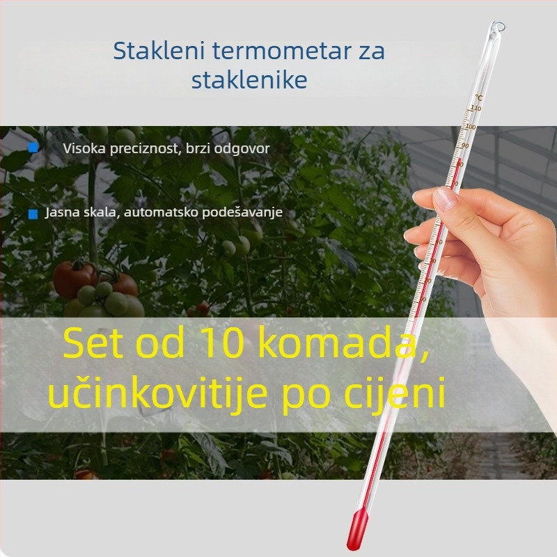 Mjerač temperature i vlage za staklenik s digitalnim prikazom, zapis visoke i niske temperature, model L-260