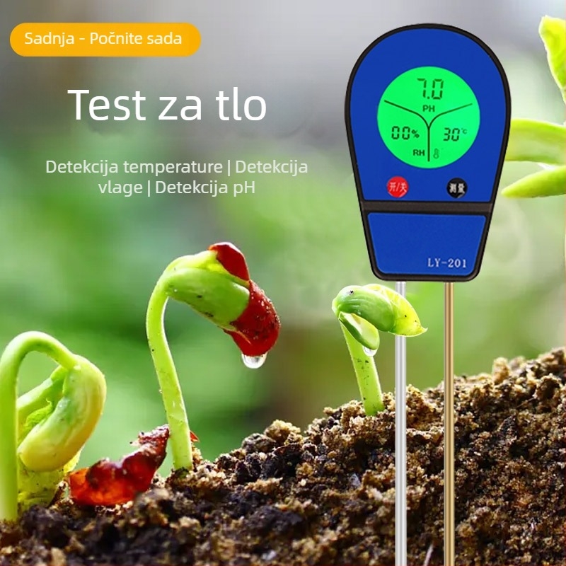 Mjerač temperature i vlage za staklenik s digitalnim prikazom, zapis visoke i niske temperature, model L-260