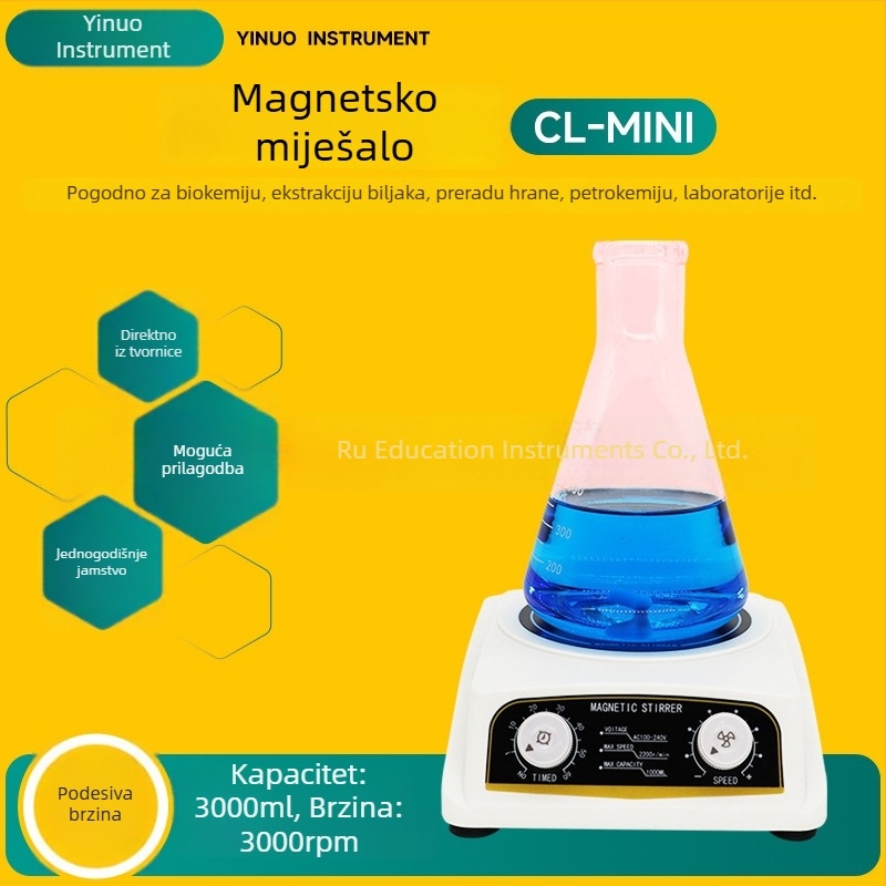 Magnetska miješalica s homogenizatorom kozmetičkih emulzija, laboratorijska oprema s kontrolom temperature, mali disperzer
