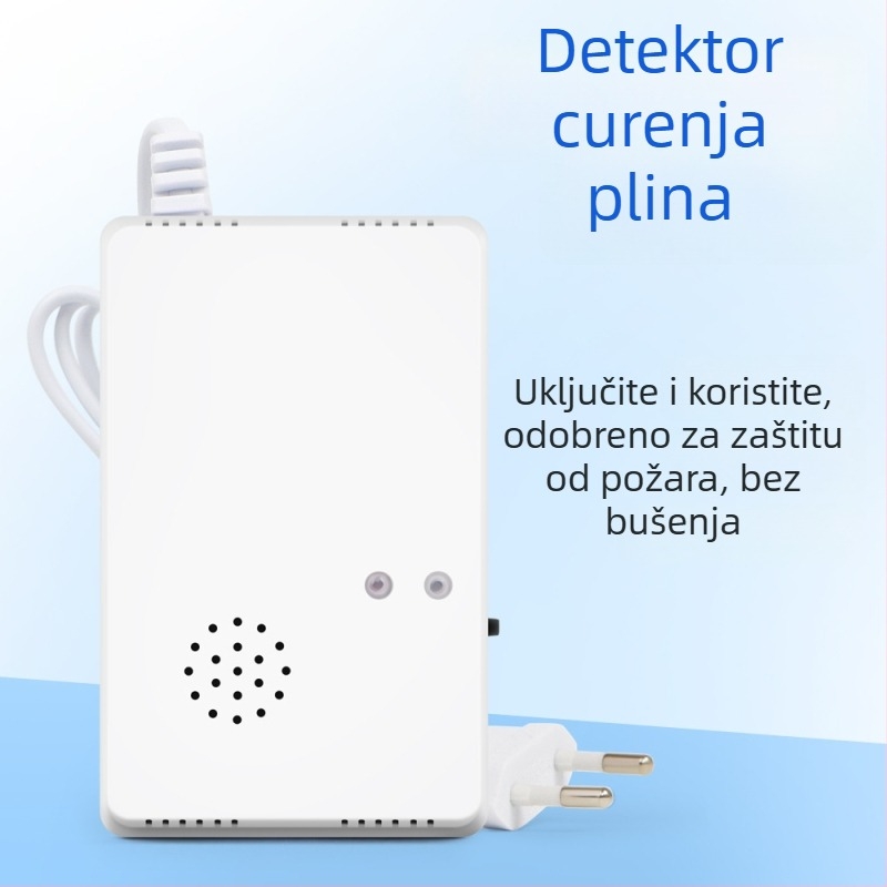 Zidni detektor alarma za zapaljive plinove GA002EU, fiksnog tipa, za ugljični plin i prirodni plin, 220V, 150 g