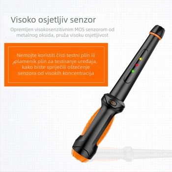Prijenosni kućni detektor zapaljivih plinova s alarmom za curenje plina, model Household combustible gas detector, tip: prijenosno, opseg mjerenja: detekcija zapaljivih plinova, napon 220 V