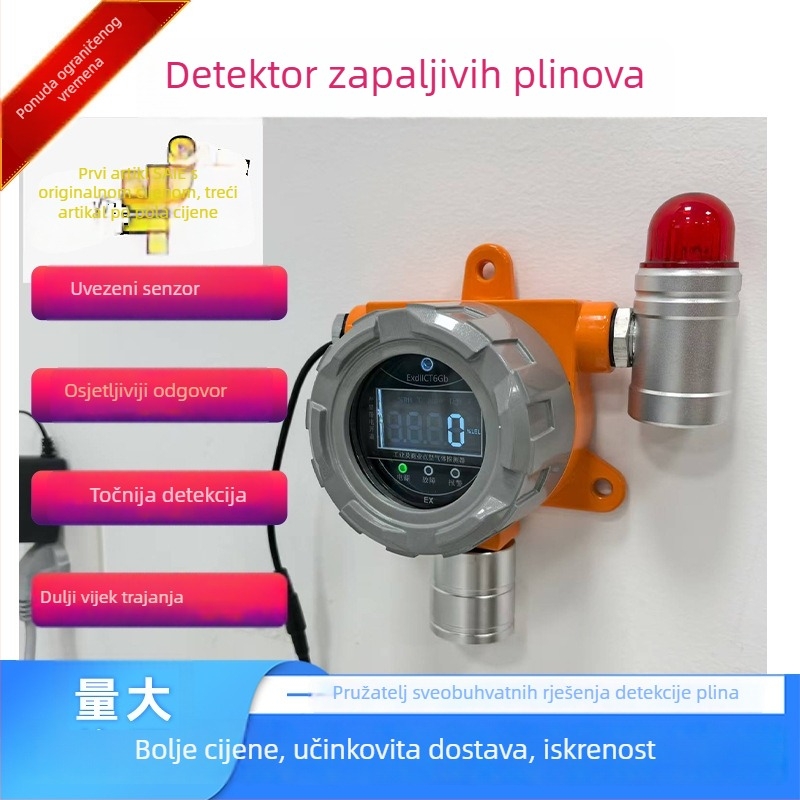 Anrui Otk9634 fiksni detektor zapaljivih plinova, raspon 3–100% LEL, točnost 3% FS, napajanje DC24V
