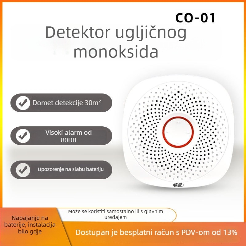 CO alarm za unutarnju uporabu u kućanstvu i kuhinji — detektor zapaljivih plinova Oracle Guard