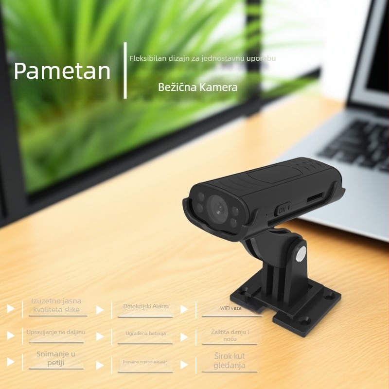 Pametna WiFi kamera za kuću, 1080P, široki kut, noćno snimanje, detekcija alarma i daljinsko praćenje putem aplikacije