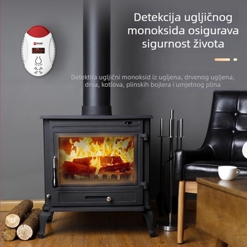 Detektor plina s otkrivanjem ugljičnog monoksida i prikazom koncentracije zraka, alarm s dugim pripravom za sprječavanje curenja plina