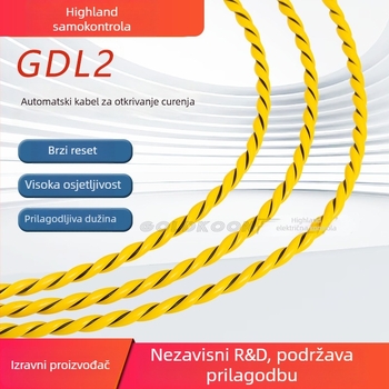 GDL2 detektor razine vode s alarmom, tip montaže: postavljanje, RS485 relej alarma, žičana komunikacija, doseg detekcije 500