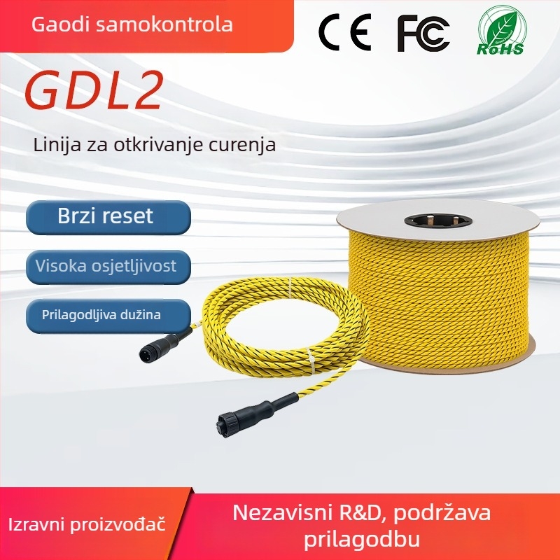 GDL2 detektor razine vode s alarmom, tip montaže: postavljanje, RS485 relej alarma, žičana komunikacija, doseg detekcije 500