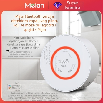 Meian GA01 plinski alarm s Bluetoothom, 360° detekcija, pokrivenost 30 m², zidni, bežični 2.4 GHz, 90-240 V