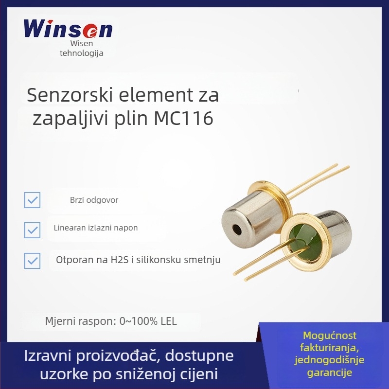Winsen MC116 katalitički plinski senzor za industrijsko otkrivanje curenja plina i detekciju koncentracije