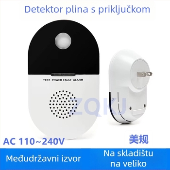 Gazo alarmni detektor s direktnim priključkom, 360° detekcija, 100–240 V, bežična komunikacija, model 502, zvukovno-svjetlosni alarm