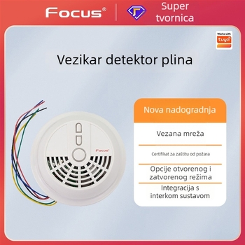 Detektor plinskog alarma MD2003, 12V, 360° detekcija, bežični, zidna montaža