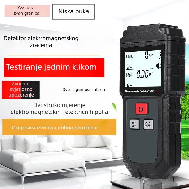 Agoal EMF tester 825 – detektor curenja mikrovalova i kućni monitor elektromagnetskog zračenja, napajanje 6.3–50 V