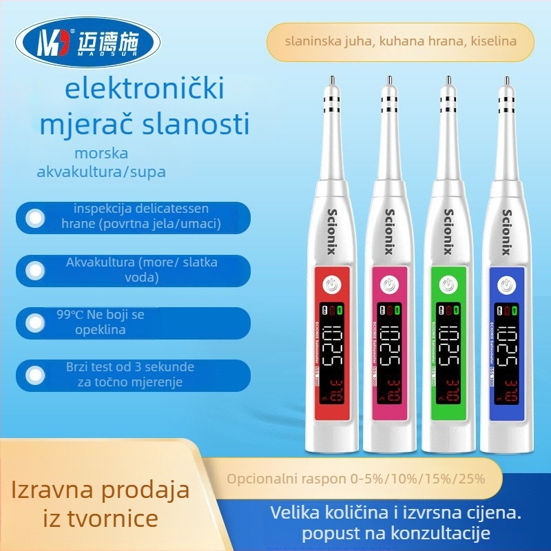 Scionix Digitalni mjerač saliniteta i refraktometar za slane otopine i morsku vodu – visoka preciznost s LCD zaslonom