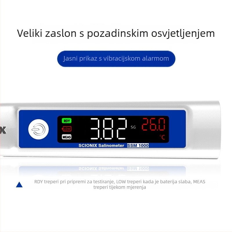 Scionix Digitalni mjerač saliniteta i refraktometar za slane otopine i morsku vodu – visoka preciznost s LCD zaslonom
