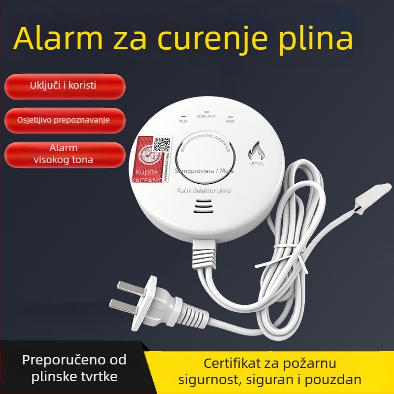 Detektor plinskog alarma – kuhinja, model JT-LZ-3952, automatsko isključivanje elektromagnetnim ventilem