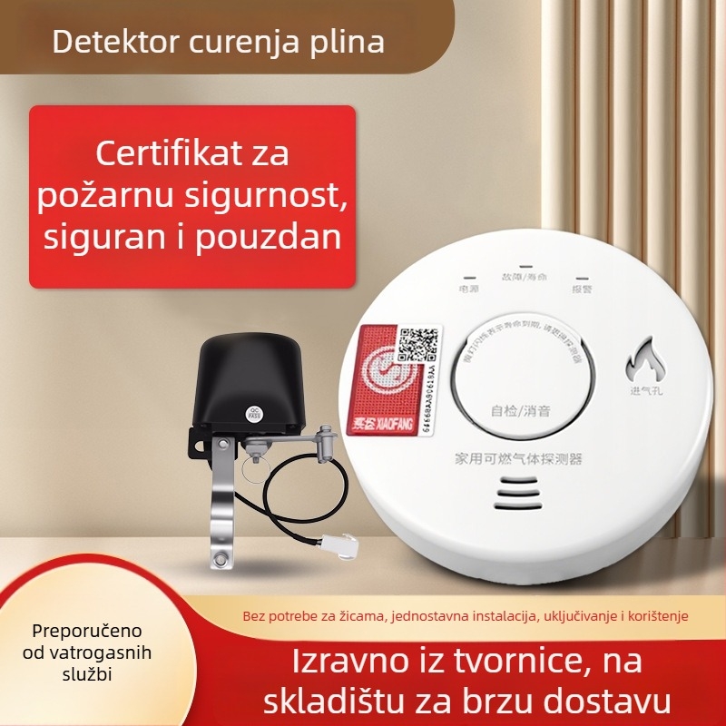 Detektor plinskog alarma – kuhinja, model JT-LZ-3952, automatsko isključivanje elektromagnetnim ventilem