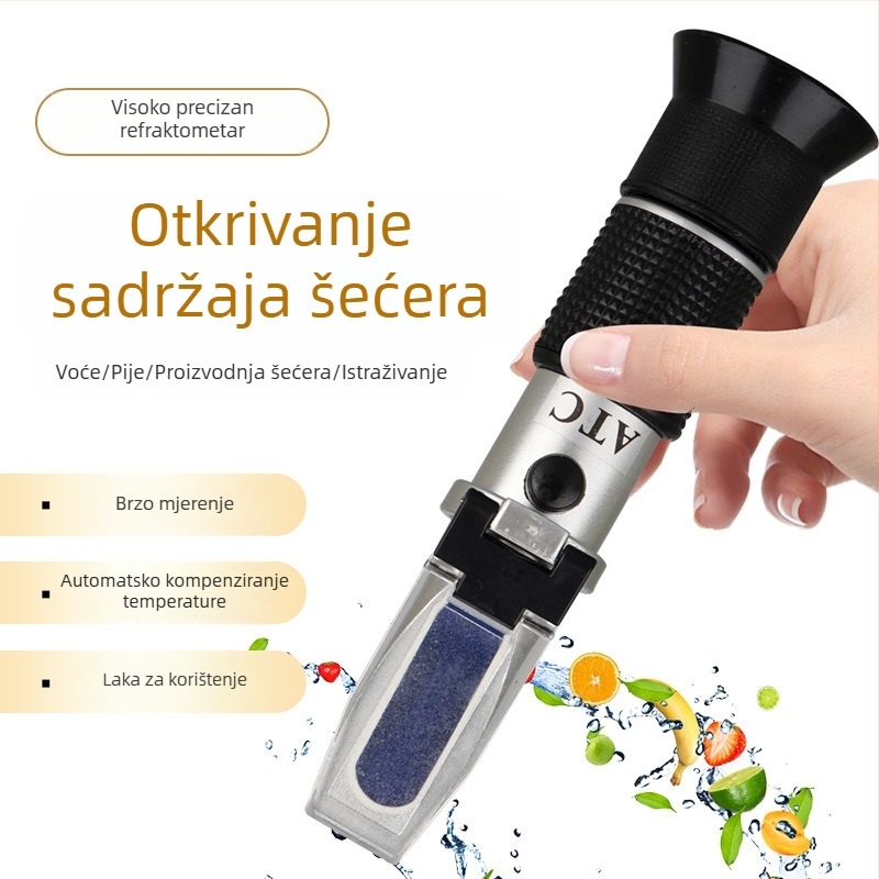 Ručni refraktometar za voće – digitalni mjerač šećera u napitcima