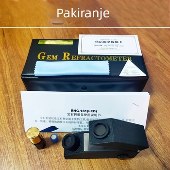 Huanqin refraktometar za dragul kamen i nefrit — mjerenje indeksa loma s uljem