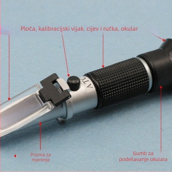 HT414ATC Ručni refraktometar s termičkom kompenzacijom za točku smrzavanja antifriza i gustoća elektrolita baterije
