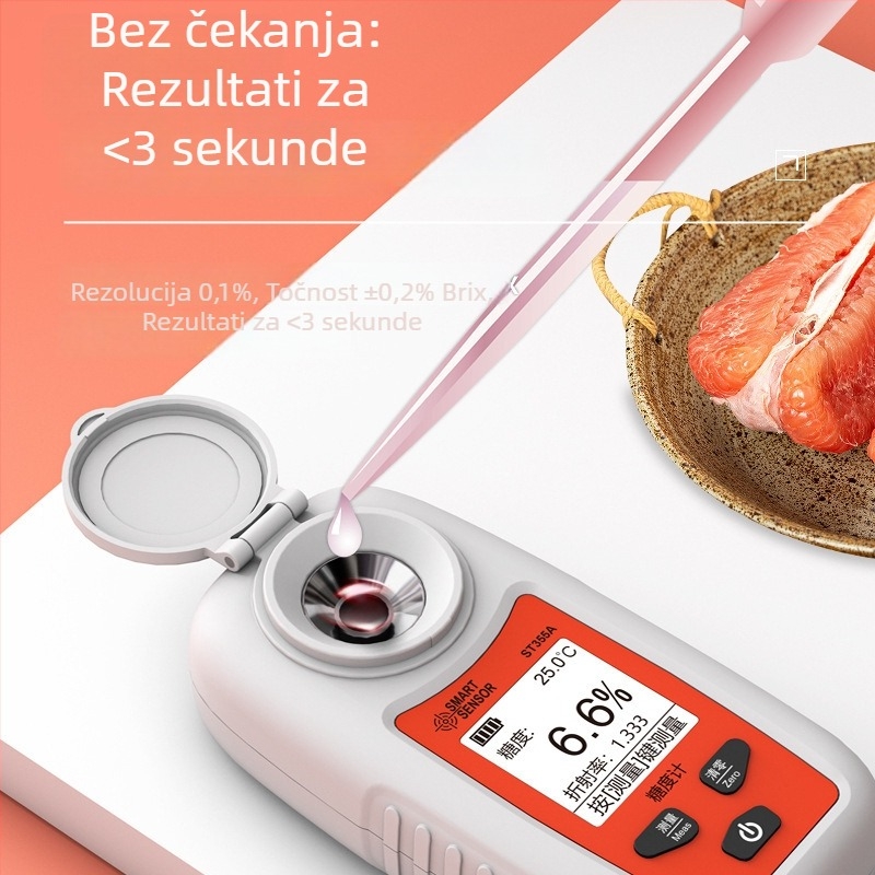 Xima digitalni mjerač šećera — visoko precizan mjerač šećera u voću i tester slatkoće, za džemove i napitke, ST355A
