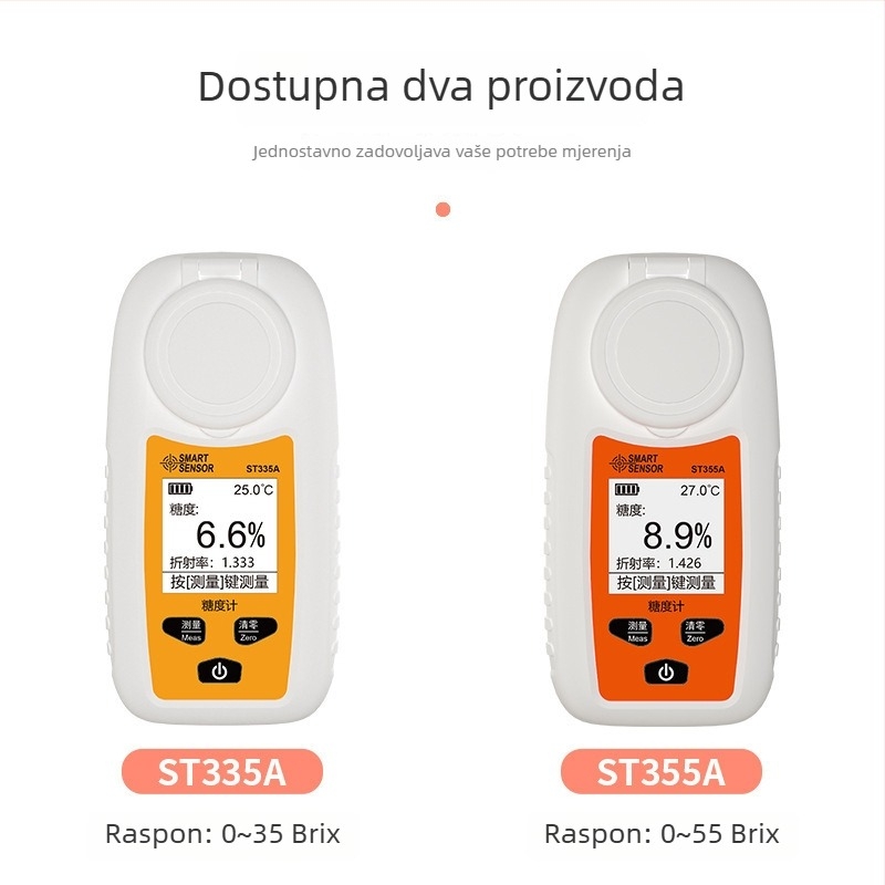 Xima digitalni mjerač šećera — visoko precizan mjerač šećera u voću i tester slatkoće, za džemove i napitke, ST355A