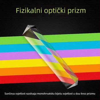 Edukativni optički set za djecu — sedmerobojno svjetlo, trokutna prizma, leća za refrakciju