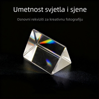 K9 optičko staklo trokutasta prizma za demonstracije refrakcije, obrazovni alat za optičke instrumente