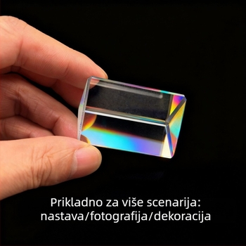 K9 optičko staklo trokutasta prizma za demonstracije refrakcije, obrazovni alat za optičke instrumente