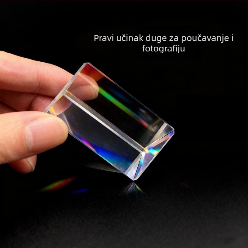 K9 optičko staklo trokutasta prizma za demonstracije refrakcije, obrazovni alat za optičke instrumente