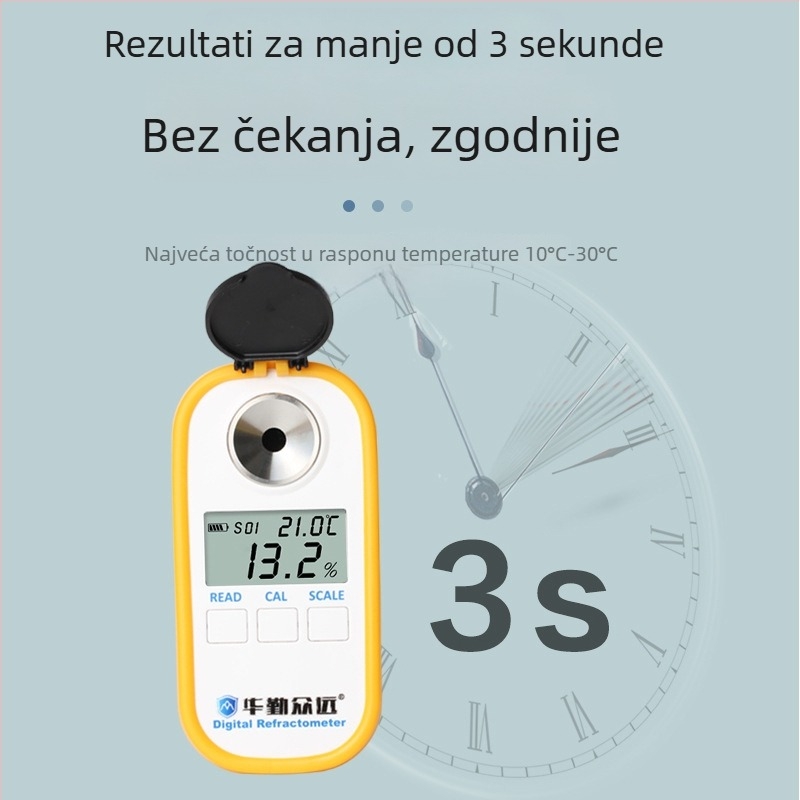 DR301 Refraktometar za med sa digitalnim zaslonom i mjerenjem vlage