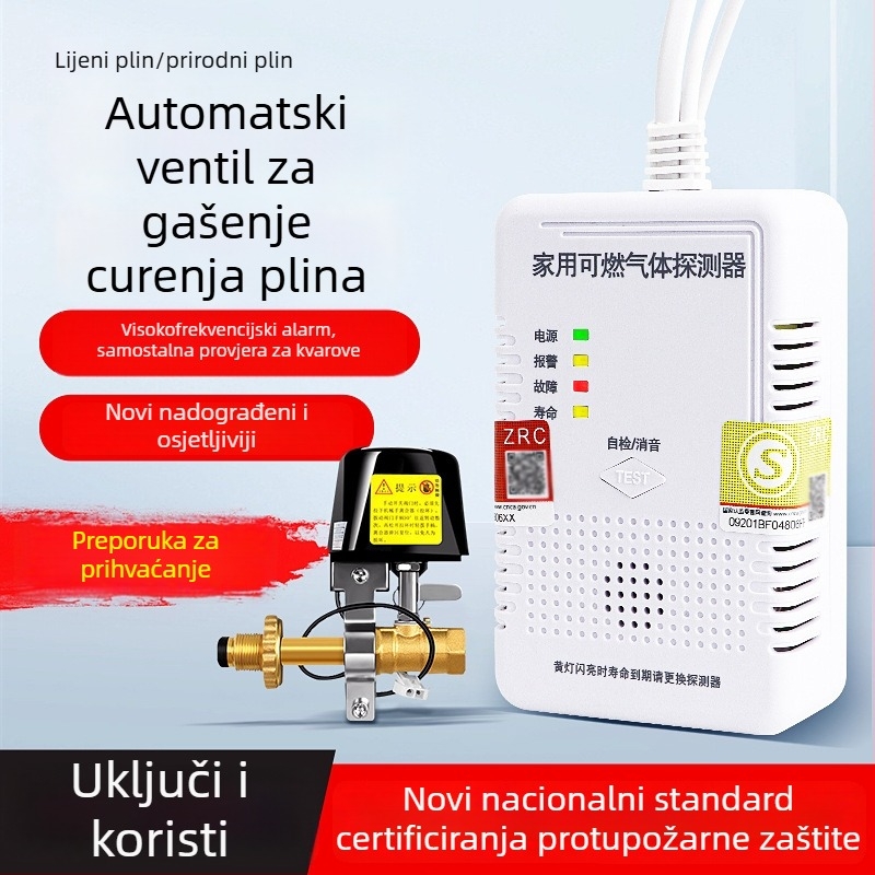 Detektor plinskog alarma JY-CX131, marka Mutual Security, za zapaljive plinove, težina 150 g
