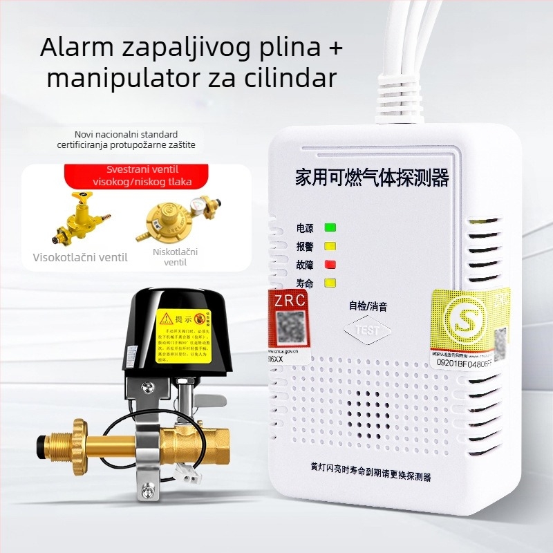 Detektor plinskog alarma JY-CX131, marka Mutual Security, za zapaljive plinove, težina 150 g