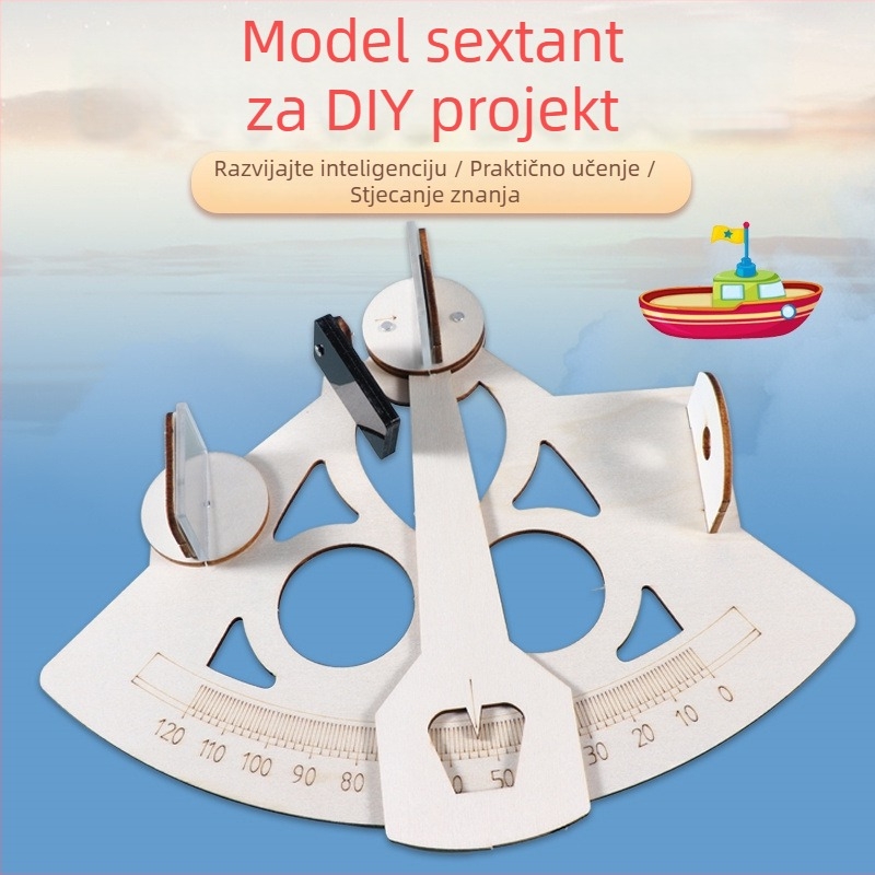 Fizičko-edukativna igračka: model pomagala za pomorska mjerenja temeljen na refrakciji, drvena, DIY, višefunkcionalna, za uzrast 7–14 godina