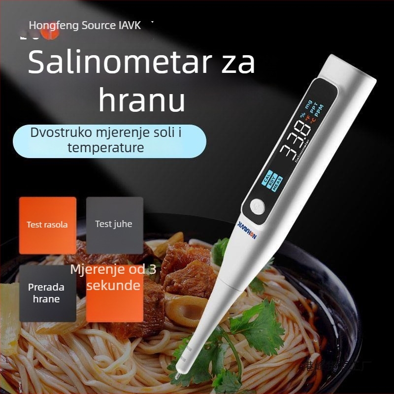 Elektronički mjerač soli i saliniteta za hranu u salamuri, visokoprecizni hidrometar za morsku vodu