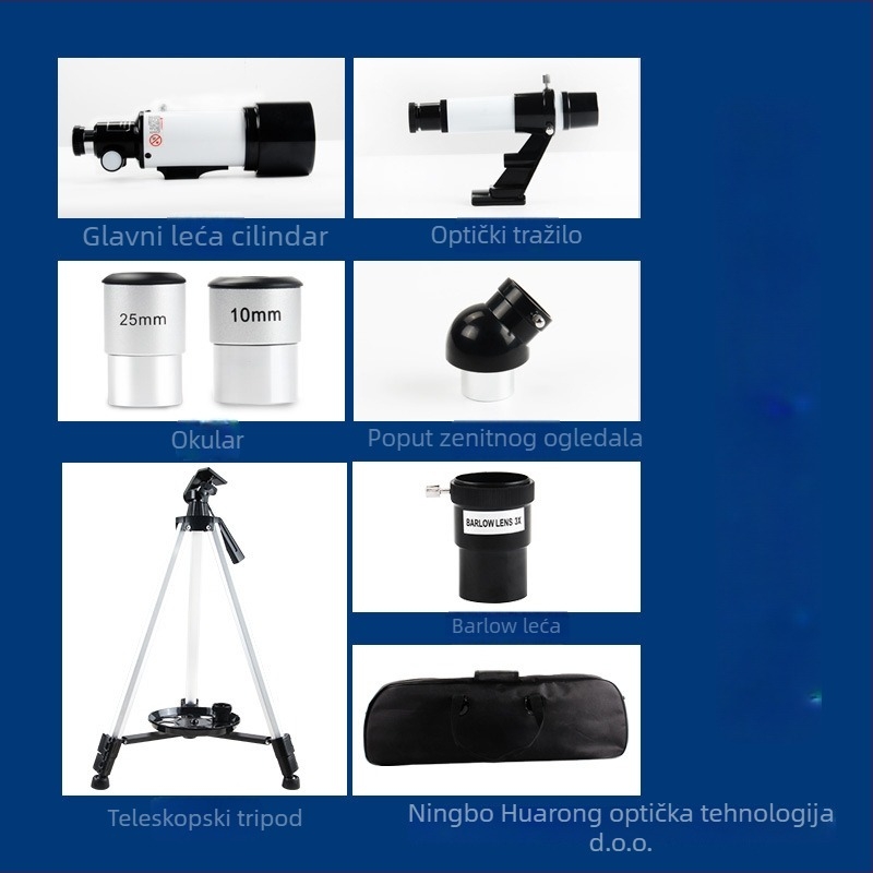 FEIRSH/FIRIS 70400 astronomski teleskop — za vanjska promatranja, visoka rezolucija, profesionalna razina, promatranje Mjeseca s kamerom
