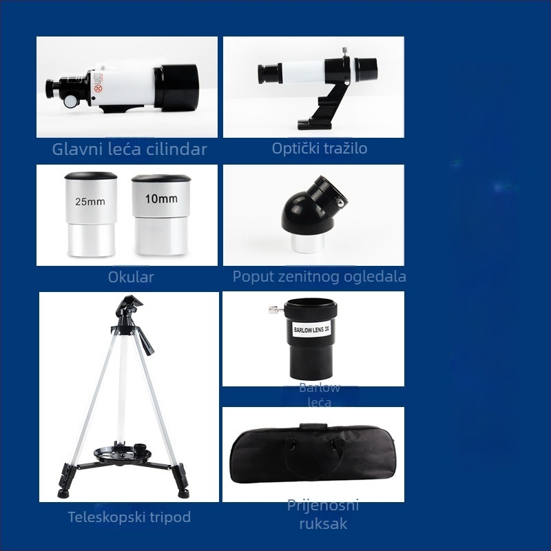 FEIRSH/FIRIS 70400 astronomski teleskop — za vanjska promatranja, visoka rezolucija, profesionalna razina, promatranje Mjeseca s kamerom