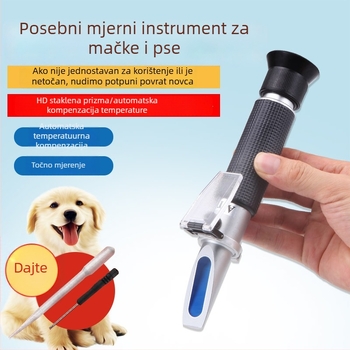 Veterinarski refraktometar za mačke i pse – mjerenje specifične težine urina i koncentracije proteina u serumu