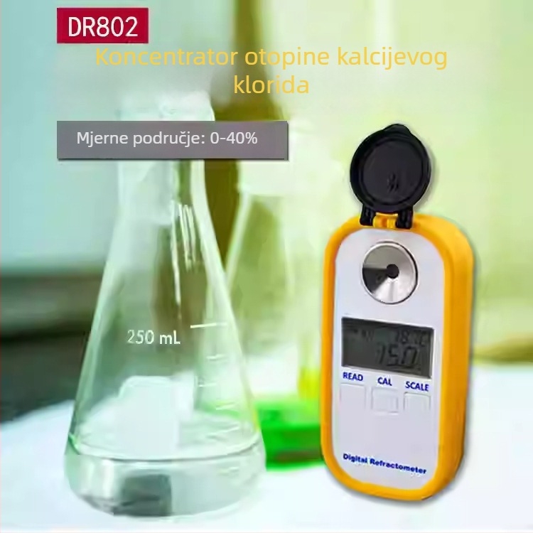 Mjerac koncentracije kalcijevog klorida s digitalnim zaslonom i mjerenjem točke smrzavanja (DR802)