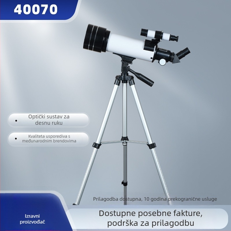 40070 Astronomski teleskop za djecu – vanjsko promatranje neba, promatranje meteorskih kraterjev, širokokutni pogled, stabilizacija slike