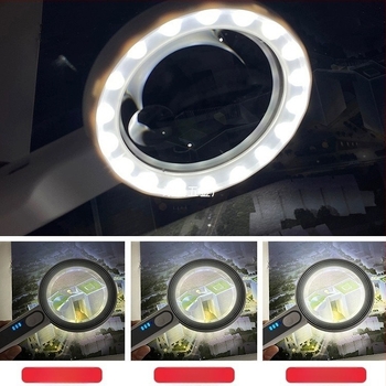 USB punjiva povećalo velike snage sa LED osvjetljenjem, ručna za popravak mobilnih telefona i elektroničkih ploča, čelični pečat za nakit