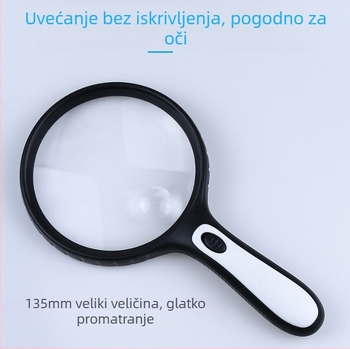 LED povećalo sa svjetlom, 10x, ručno, model 4986E, 4 LED