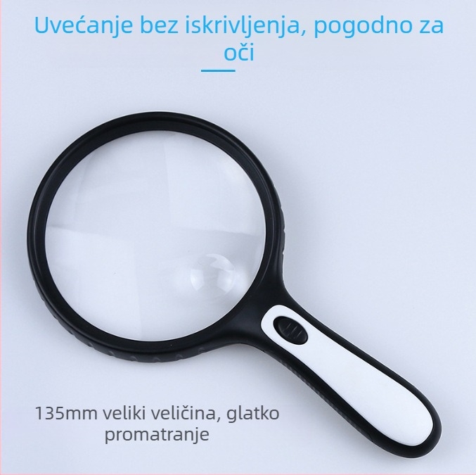 LED povećalo sa svjetlom, 10x, ručno, model 4986E, 4 LED