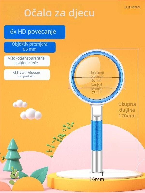 Ručna lupa, 6x povećanje, Deer Fairy Lxz925115, istraživanje insekata i biljaka na otvorenom