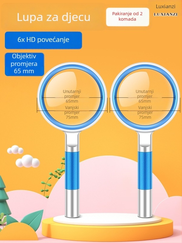 Ručna lupa, 6x povećanje, Deer Fairy Lxz925115, istraživanje insekata i biljaka na otvorenom