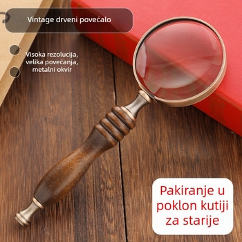 Lupa s metalnim okvirom, 10× povećanje, ručna, stakleni objektiv, model 99168