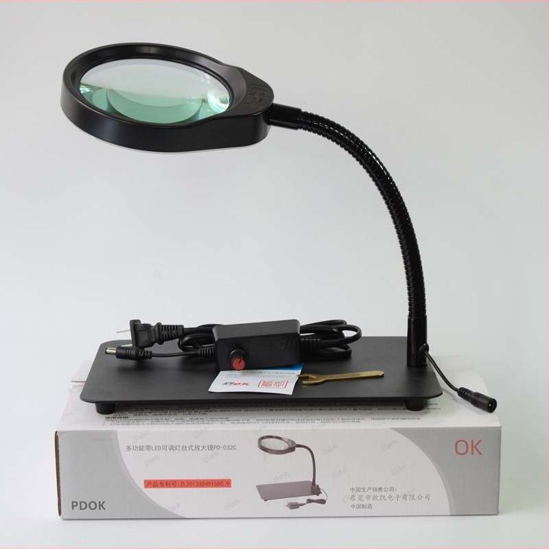 Stolni HD LED povećalo za čitanje novina i zaslona mobitela, povećanje 3x–20x, pogodno za popravke i zavarivanje