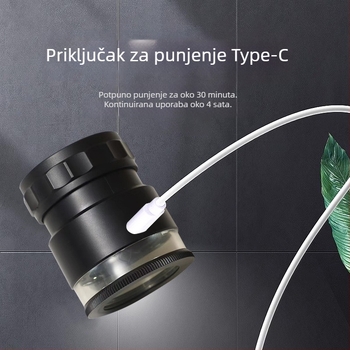10x HD povećalo s prilagodljivim fokusom, LED ljubičasto svjetlo, ploča za mjerenje s napajanjem za identifikaciju duhana, alkohola i nakita